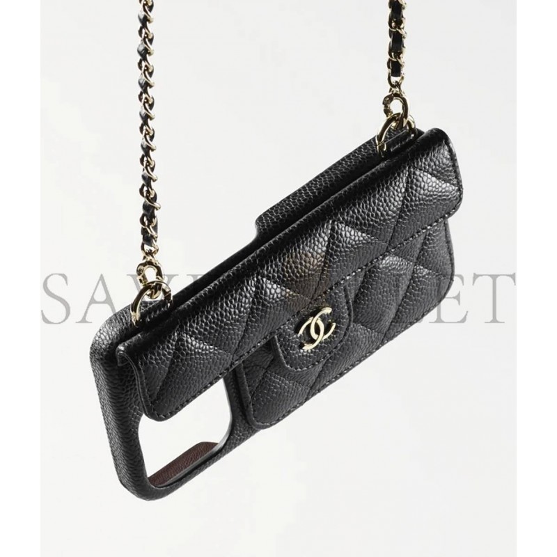 CHANEL IPHONE XIII/XIII PRO CASE WITH CHAIN AP2689 B01291 94305 （15*7.4*2.4cm）