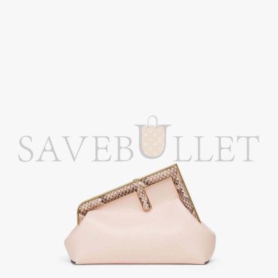 FENDI FIRST SMALL - PINK LEATHER AND PYTHON LEATHER BAG 8BP129AKKUF1HOQ (26*18*9.5cm)