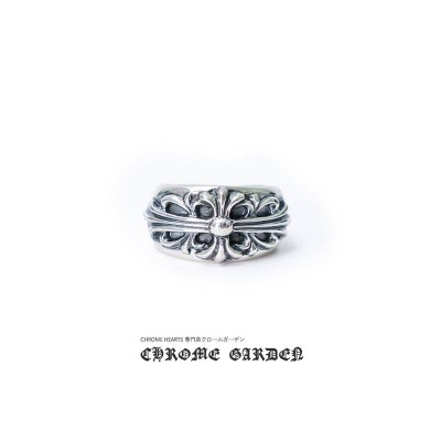 CHROME HEARTS FLORAL CROSS RING