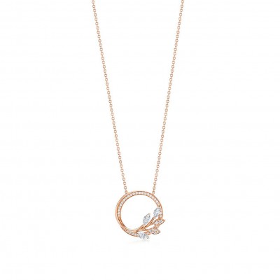 TIFFANY VICTORIA® DIAMOND VINE CIRCLE PENDANT IN 18K ROSE GOLD