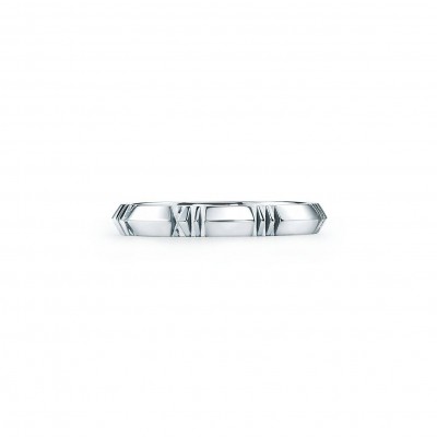 TIFFANY&CO. ATLAS® X CLOSED NARROW RING IN WHITE GOLD, 3 MM WIDE 67789032 