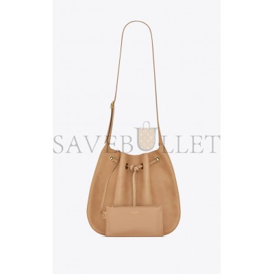 YSL PARIS VII LARGE FLAT HOBO BAG IN SMOOTH LEATHER 697941AAAMD7744 (44*33*2cm)